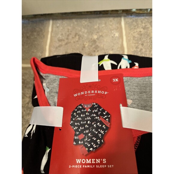 Wondershop Women's Penguin 2-Piece Family Sleep Set Christmas Pajamas Size 3X - Picture 4 of 13